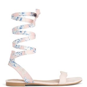 Alice through the looking glass strapy flates